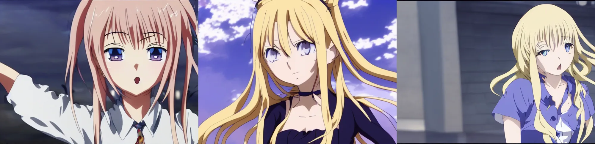 Prompt: Anime blonde angry girl, by Kyoto Animation, anime screenshot