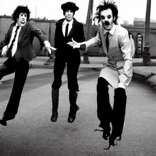 Prompt: ministry of silly walks by Tim Burton