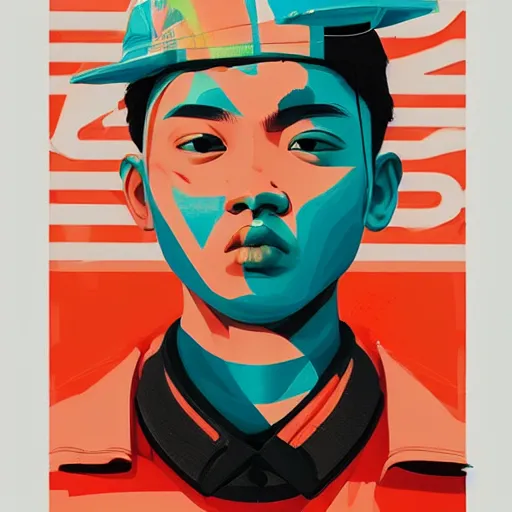 Prompt: Supreme x Adidas Profile Picture by Sachin Teng, asymmetrical, Organic Painting , Matte Painting, geometric shapes, hard edges, graffiti, street art,:2 by Sachin Teng:4