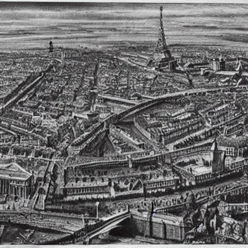 Prompt: photo of paris 500 years ago