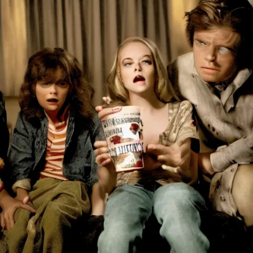 Image similar to children of the popcorn Hollywood horror film movie still.