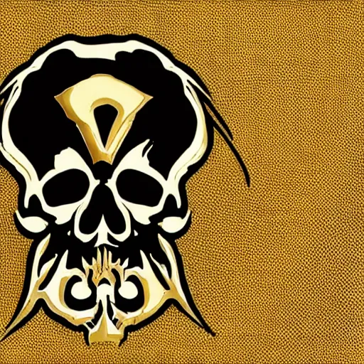 Image similar to skull shaped microphone vector logo for a death metal record label, golden ratio, HD 4K, Iconic