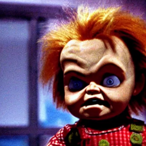 Prompt: Chucky the killer doll from the movie Child's Play in the movie Toy Story