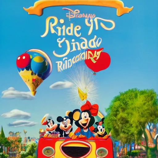 Image similar to Disneyland attraction poster for a ride featuring the characters from Disney Pixar's Up (2009)