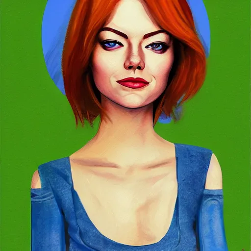 Image similar to emma stone, by shulzhenko, kopeykin, lozhkin, vdovenko art