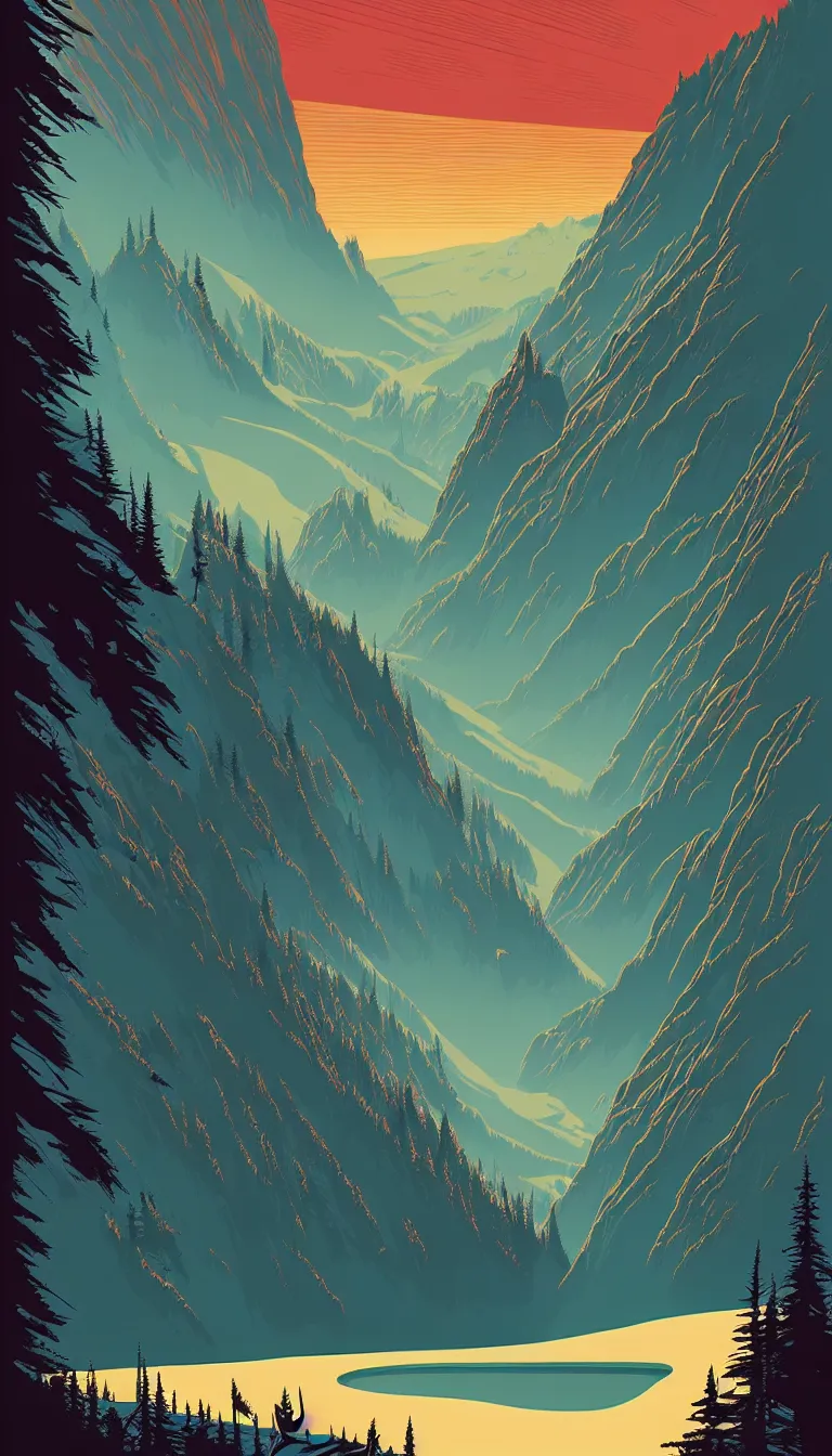 Prompt: olympic national park by kilian eng