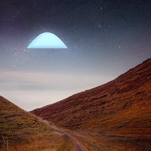 Image similar to huge mysterious ufo ignoring the laws of physics over a natural scene. otherwordly material. entries in the 2 0 2 0 sony world photography awards.