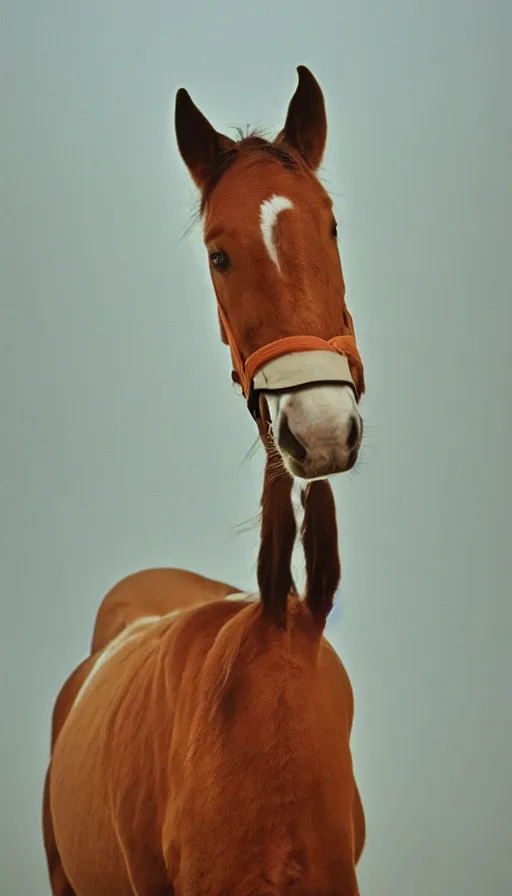 Image similar to 7 0 s movie still of a horse made of moth, cinestill 8 0 0 t 3 5 mm eastmancolor, heavy grain, high quality, high detail