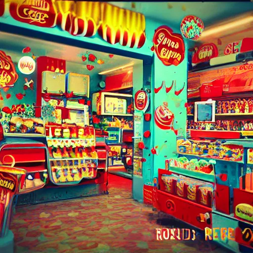 retro candy store,winter,cinematic Stable Diffusion OpenArt
