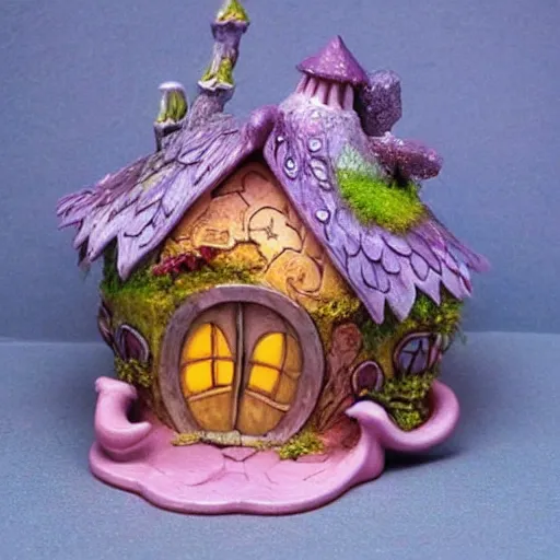 Prompt: cute fantasy fairy house, tea cup, by tonia tkach