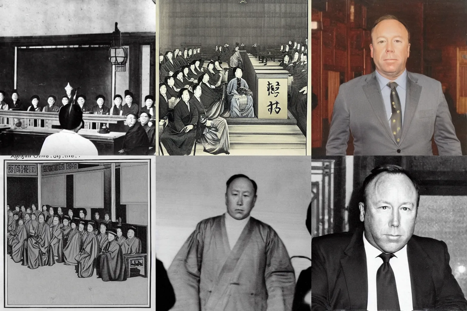 Prompt: alex jones at the qing dynasty court