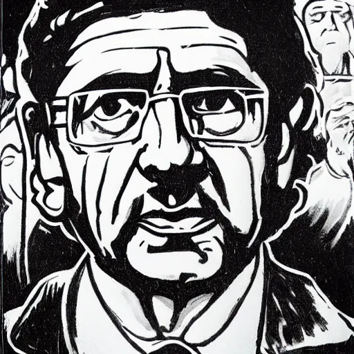 Prompt: portrait of Mélenchon, the savior of the Little People, in the style of Soviet propaganda, high details, symmetrical face