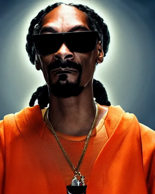Image similar to Snoop Dogg in the role of Goku, film still, amazing short, 8K, IMAX, ultra detailed