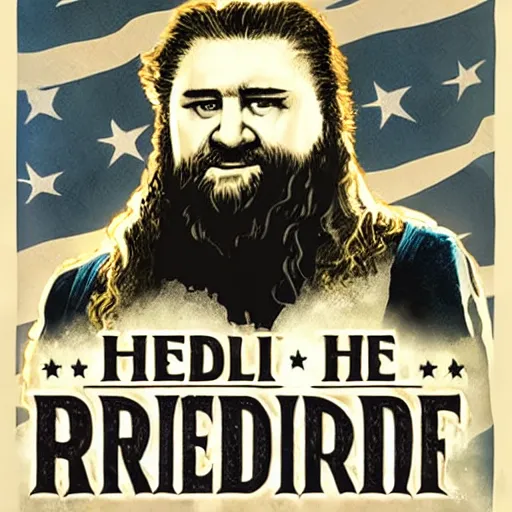 Prompt: Hagrid as the president of the United States