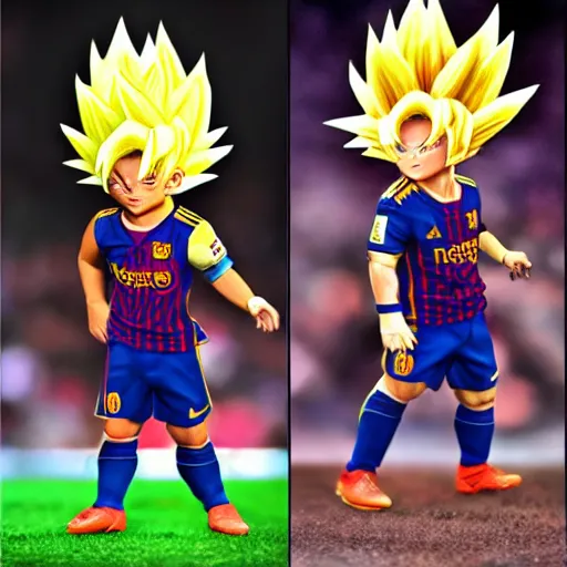 Prompt: super Saiyan Lionel Messi