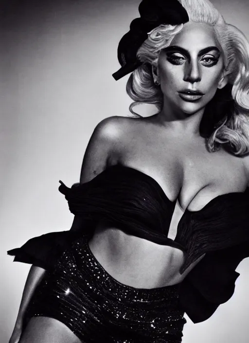 Image similar to lady gaga photoshoot by annie leibovitz