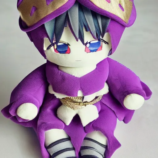 Image similar to cute fumo plush of the tragic prince who curses his family name