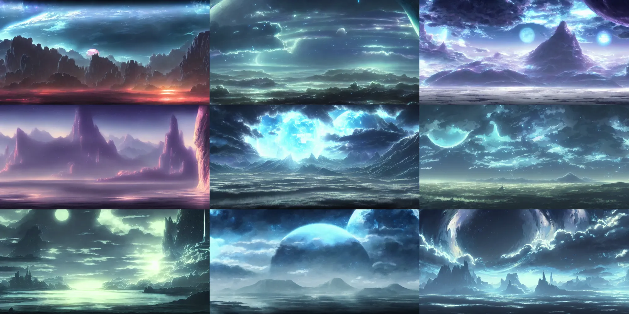 Prompt: a traditional matte painting background art from ethereal and hauntingly beautiful science fiction anime film, a hd screenshot of background art