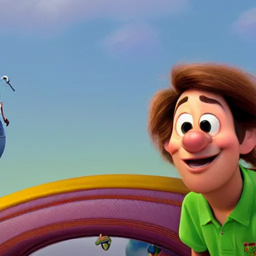 Prompt: Portrait of Robert Habeck in Disney Pixar\'s Up (2009)