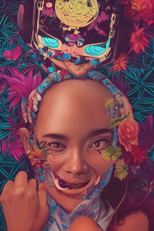 Prompt: a smiling cute human, tristan eaton, victo ngai, artgerm, rhads, ross draws