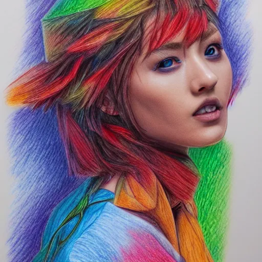 Prompt: Colored pencil art on paper, highly detailed, artstation, Caran d'Ache Luminance