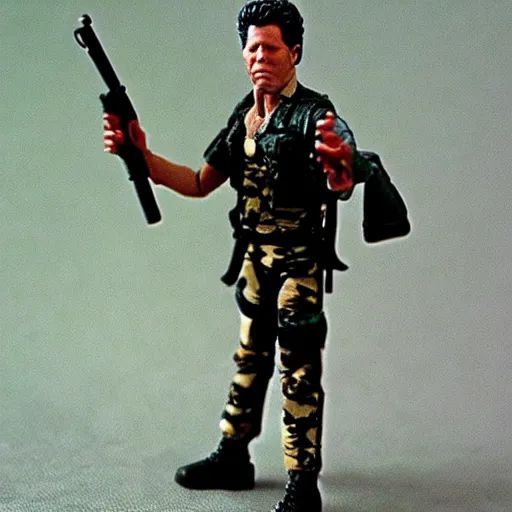 Image similar to Tom Waits as a G.I. Joe action figure from the 1980s