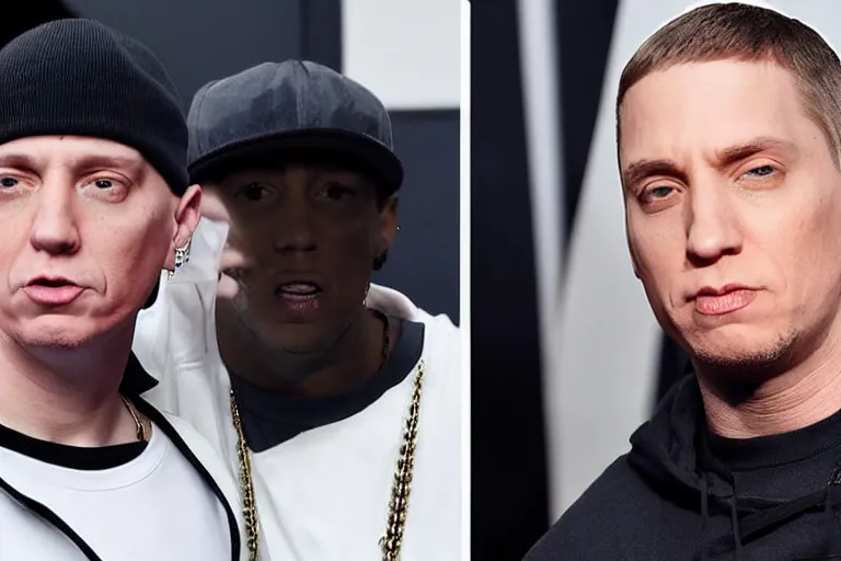 Prompt: eminem and grandmother rap battle