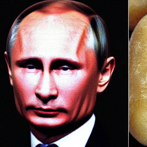 Image similar to vladimir putin's face on a potato