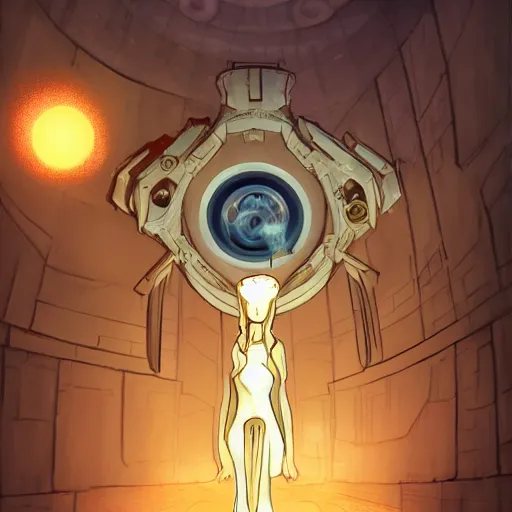 Prompt: GLaDOS as a lovecraftian God