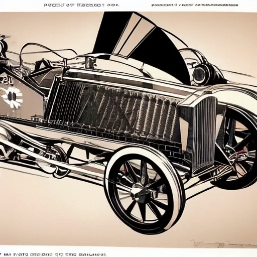 Prompt: concept art of chitty chitty bang bang as drawn by syd mead
