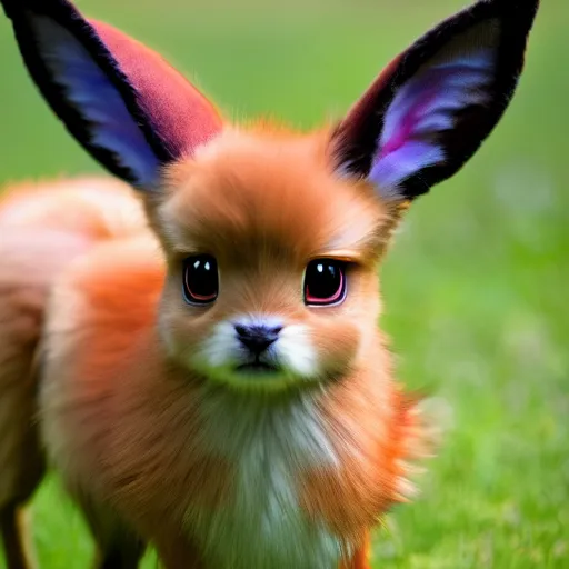 Prompt: a real photo of eevee digital photography