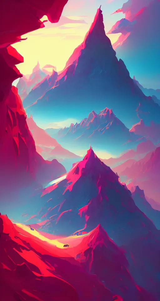 Image similar to a painting of a top of a mountain, a digital painting by anton fadeev, trending on artstation, fantasy art, matte drawing, speedpainting, 2 d game art