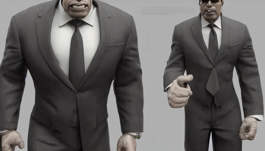 Image similar to Realistic model of Hulk in suit and tie, hyperdetailed, artstation, cgsociety, 8k