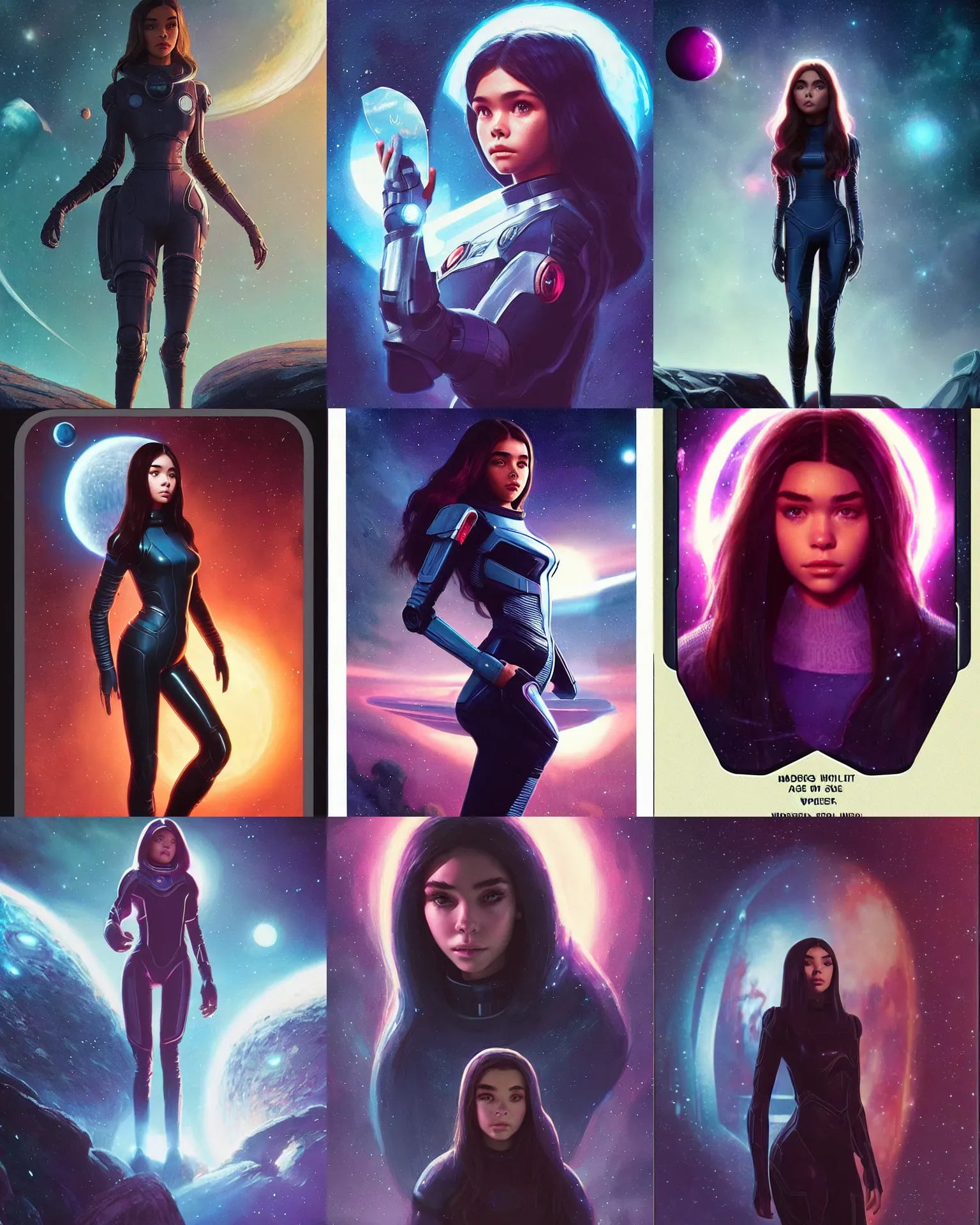 Prompt: madison beer : : young woman : : as lost in space woman by marvel trading card : : by greg rutkowski, wlop, instagram, unreal engine, : :