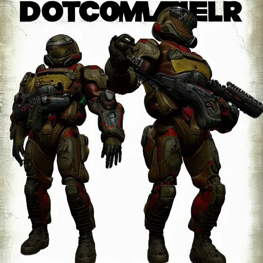 Image similar to doom slayer as american soldier, photography