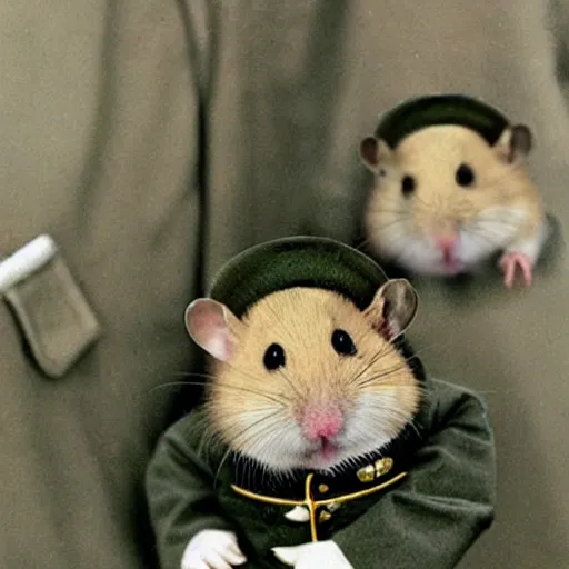 Image similar to hamster in the soviet military form