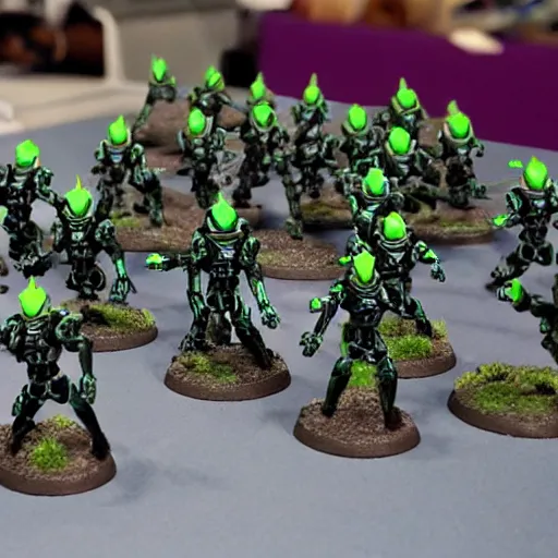 Prompt: necron doing as others look on in awe