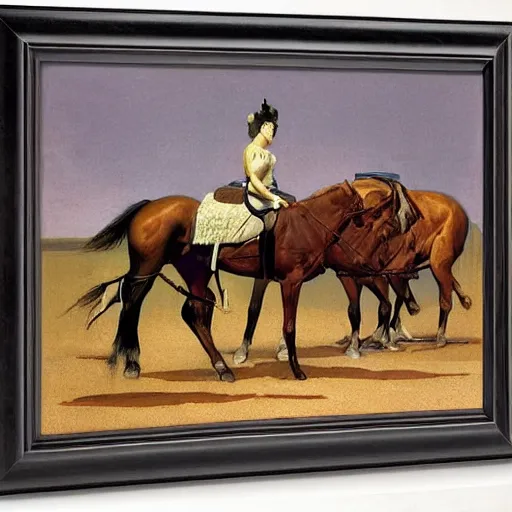 Prompt: offerings for the horse goddess by george stubbs by frederic remington by jeffrey smith