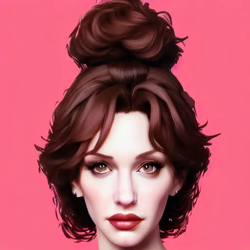 Image similar to a beautiful gina gershon christina hendricks kat dennings dolly parton instagram model by wlop and ilya kuvshinov and artgerm, symmetrical eyes, aesthetic, gorgeous, stunning, alluring, attractive, artstation, deviantart, pinterest, digital art