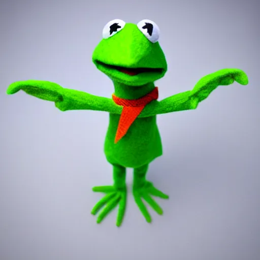 Image similar to kermit the frog sock puppet, 4 k