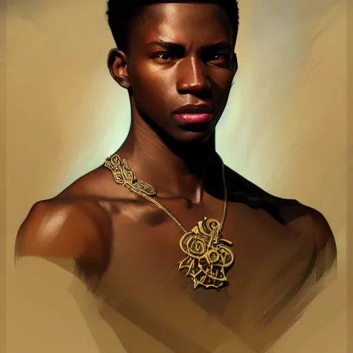 Prompt: illustration of a jamaican boy, d & d, fantasy, intricate, elegant, highly detailed, digital painting, artstation, concept art, smooth, sharp focus, illustration, art by artgerm and greg rutkowski and alphonse mucha