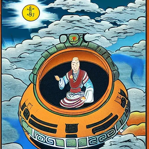 Image similar to bao qing tian in a spaceship