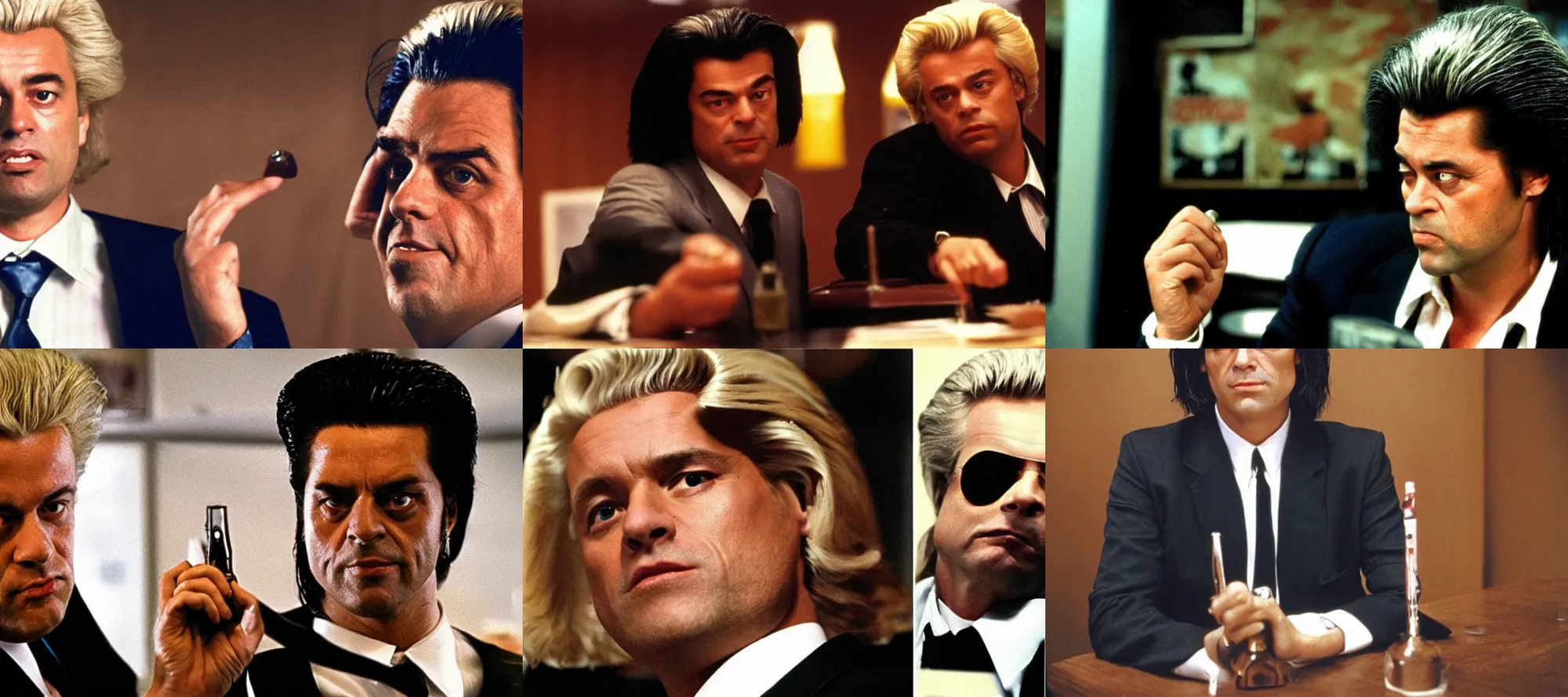 Prompt: Geert Wilders as Vincent Vega in Pulp Fiction