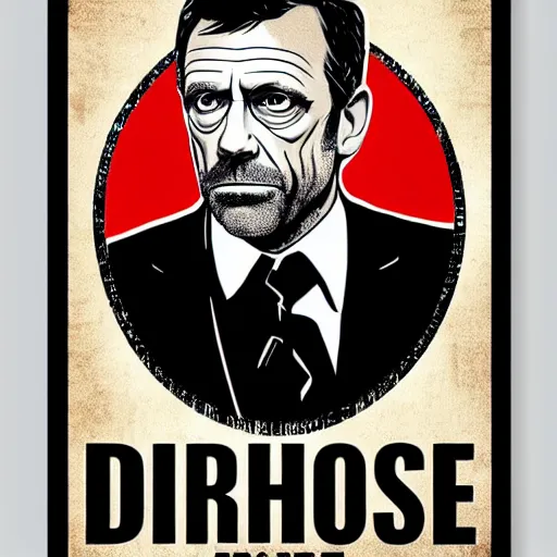 Image similar to dr. house dictator propaganda poster