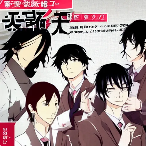 Image similar to Toji Fushiguro, Satoru Gojo, Osamu Dazai, Hirotaka Nifuji, Izumi Miyamura, Hua Cheng