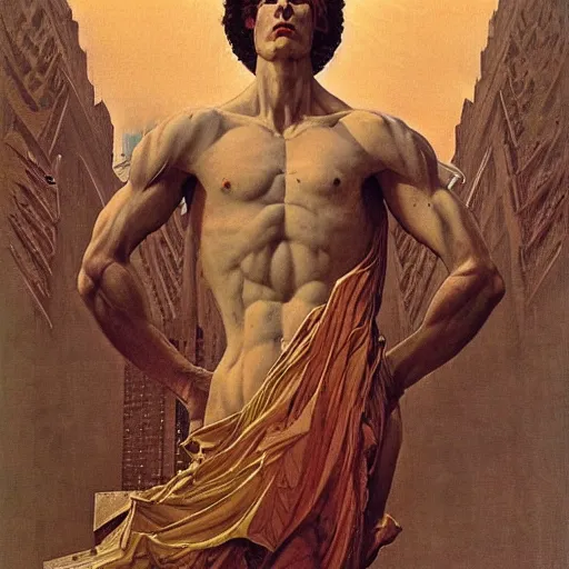 Prompt: portrait of immense, majestic, surreal, terrifying yoshi!!! standing triumphant over the city, perfectly clear face, by j. c. leyendecker, bosch, and beksinski