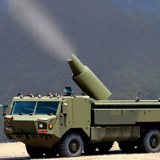 Prompt: high quality photo of shooting HIMARS, 8k, detailed