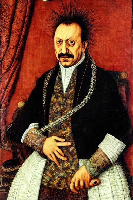 Image similar to portrait of Erdogan by Giuseppe Arcimboldo