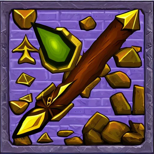 Prompt: a magical arrow, game item icon art, world of warcraft artstyle