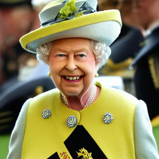 Image similar to queen of england elizabeth as a banana.